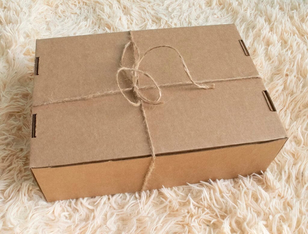 picture of brown box for article how to make $15,000 a month with a monthly subscription box